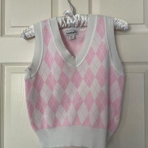 Pink Plaid Sleeveless Top Size Medium